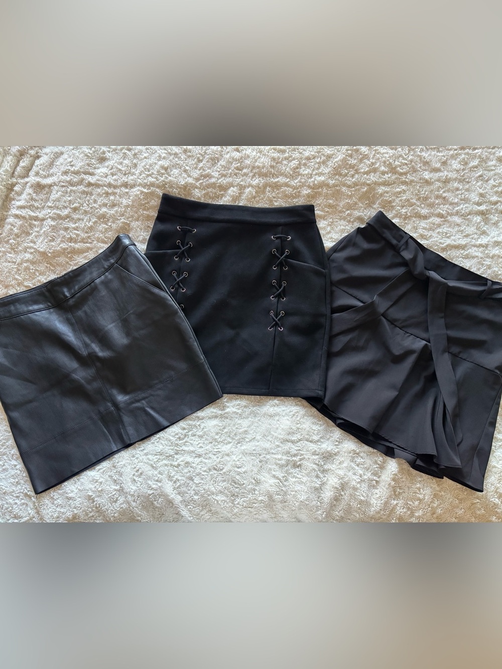 Bundle-Women's Black Mini Skirts